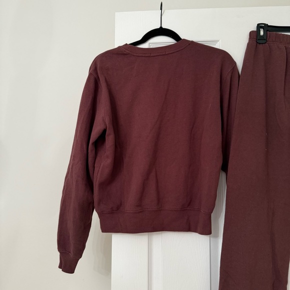 Z Supply Chocolate Brown Crewneck Sweatshirt & Jogger Set - Picture 5 of 9